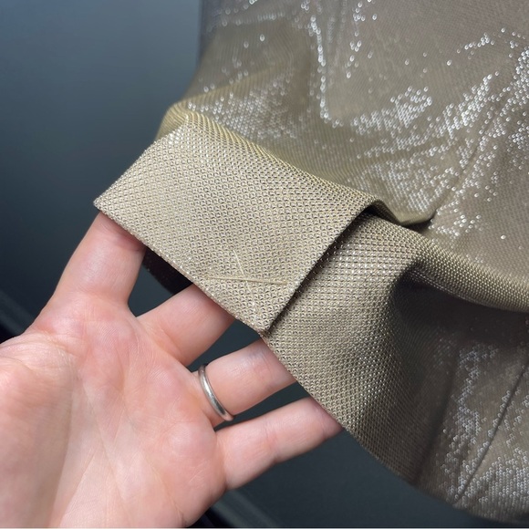 Tahari ASL Women’s Gold Blazer Size 14 Shiny Metallic Textured office blazer - Picture 12 of 15